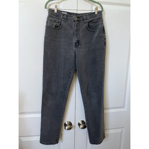 Vintage R&R Jeans Womens Faded Black 30 High Rise Tapered Mom - Picture 1 of 10
